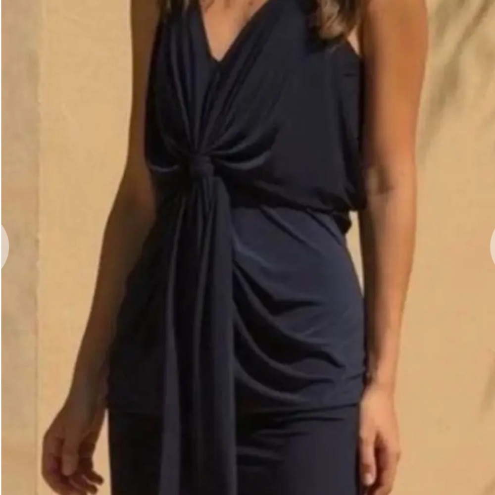 Misa Los Angeles Domino Draped Mini Dress